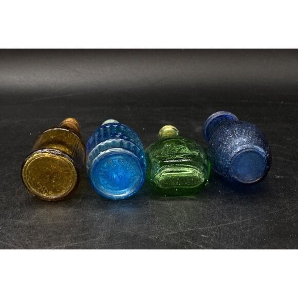 Wheaton Glass Green Thomas Jefferson Blue Root Bitters Amber Bottle 3" - Picture 2 of 9